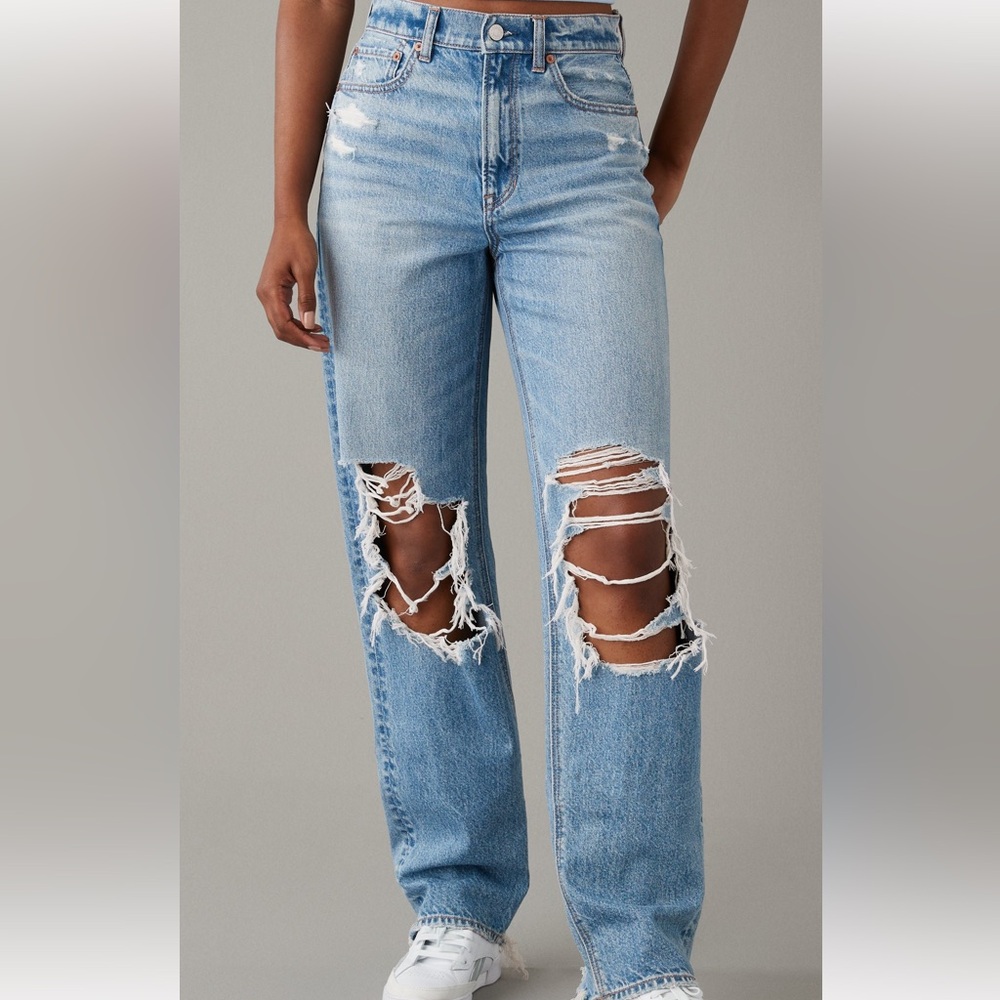 Size 18 regular highest rise baggy straight leg American Eagle Outfitters jean